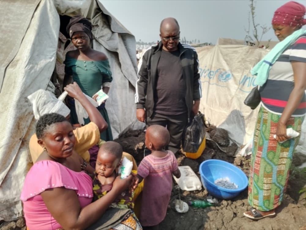 Assistance à une famille déplacée à Goma