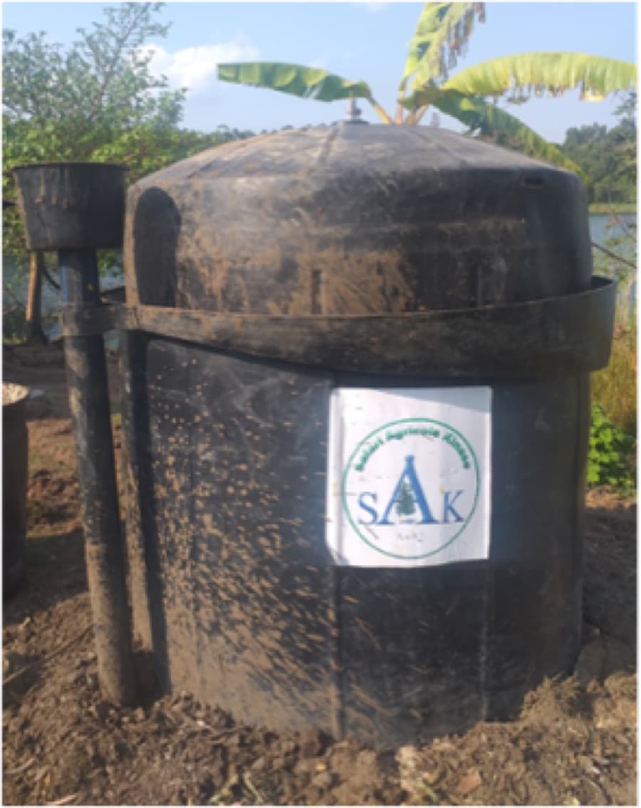 Biodigesteur plastique monté localement