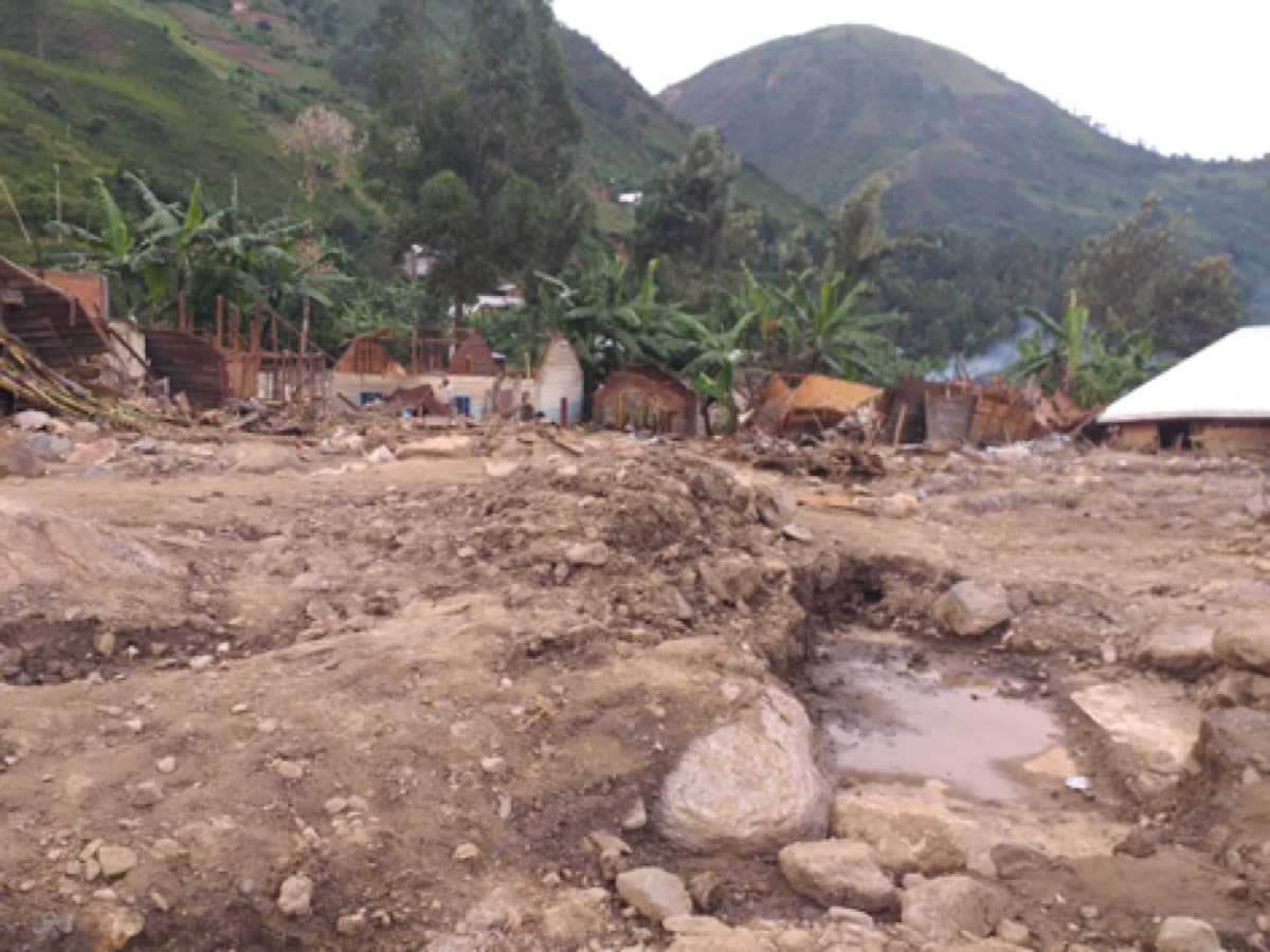 Terres exposées aux érosions autour du lac Kivu