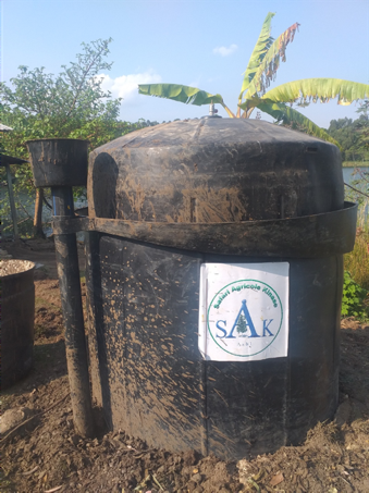 Biodigesteur plastique monté par SAK Sarl